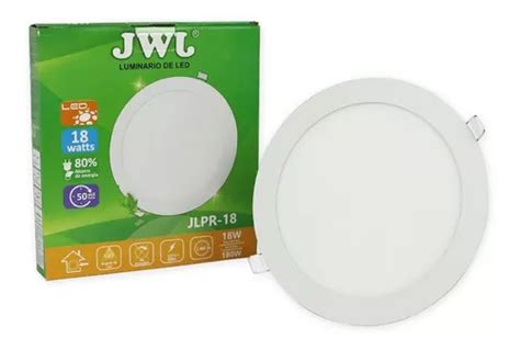 Plafon Led W Empotrable Redondo Slim Luz Calida Pz Jwj Meses Sin