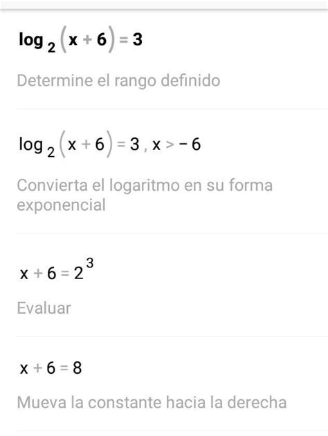 MATEMATICA TEMA ECUACIONES LOGARITMICAS Resuelve Y Verifica Las