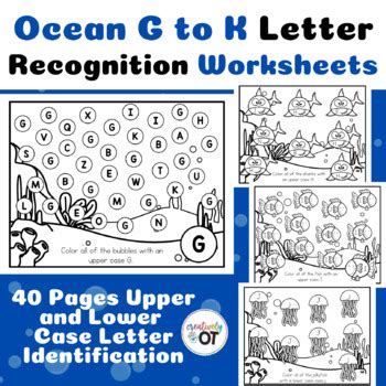 Ocean Letter Recognition And Visual Scanning G To K Worksheets Tpt