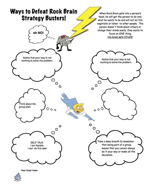 Superflex And Rock Brain Worksheets