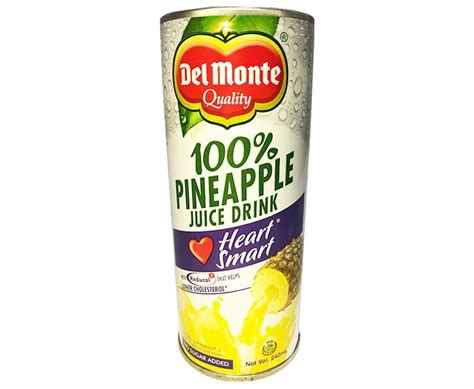 Del Monte 100 Pineapple Juice Drink Heart Smart 240mL