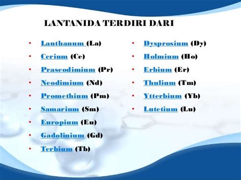 Kimia anorganik golongan transisi lantanida