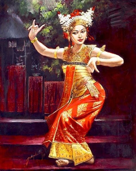 Lukisan Penari Bali Bali Dancer Oil On Canvas X Cm