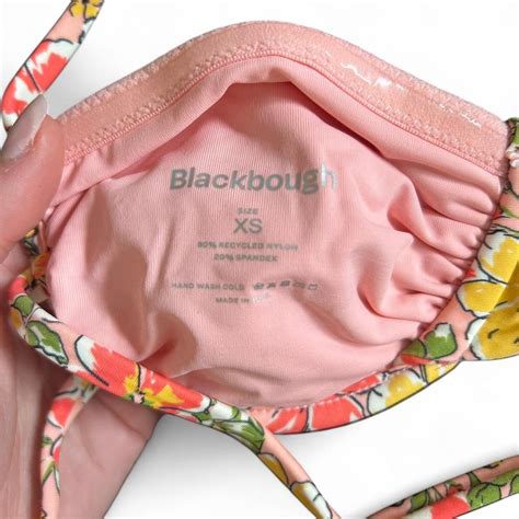 Blackbough Pink Floral Bikini Top Beachyvibes Depop