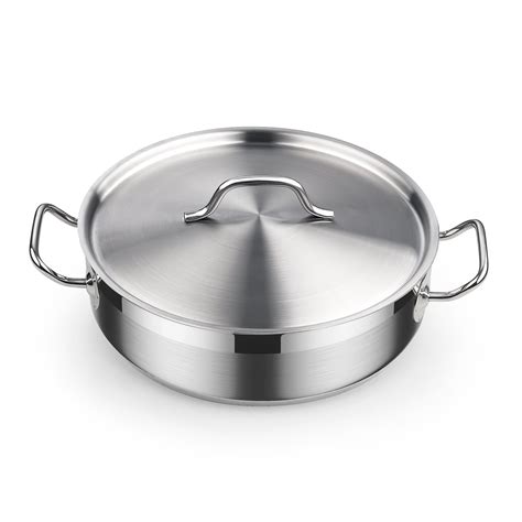 Cooks Standard Quart Stainless Steel Deep Saut Pan With Lid