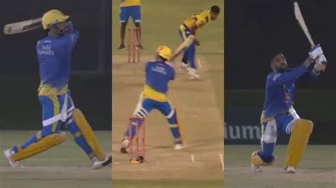 IPL 2021: MS Dhoni smokes monstrous sixes to warm up for MI clash, CSK ...