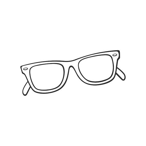 Premium Vector Hand Drawn Doodle Of Retro Sunglasses Hornrimmed Glasses Vector Illustration