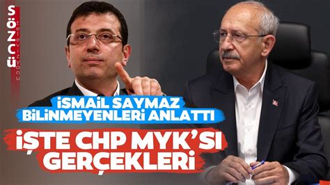 İsmail Saymaz CHP MYK sından İlk Defa Duyacağınız Kritik Kulis