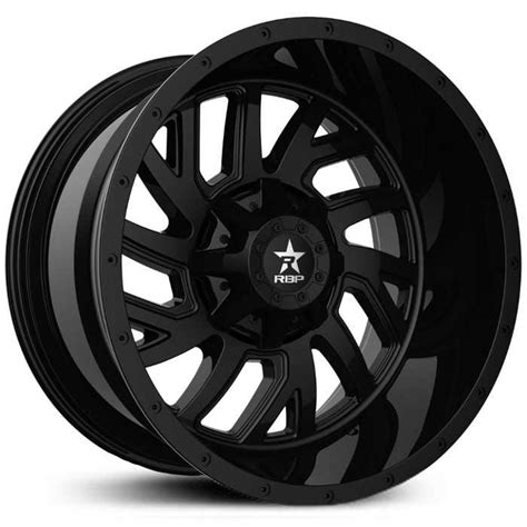 22x12 Rbp 65r Glock Full Black Rev Wheels And Rims