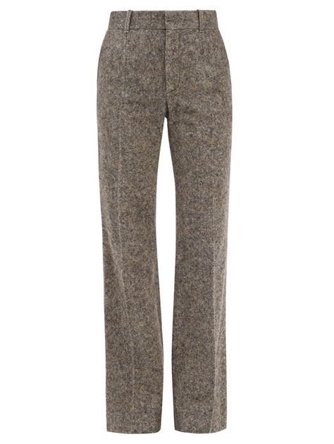 Chloé Wool Blend Tweed Tailored Trousers — Ufo No More