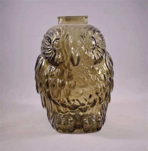 Vintage Coin Bank Wise Old Owl Bank Dark Amber Glass Piggy Bank Ebay