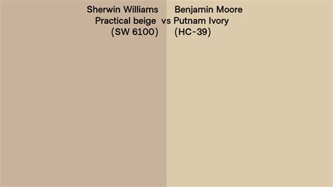 Sherwin Williams Practical Beige SW 6100 Vs Benjamin Moore Putnam