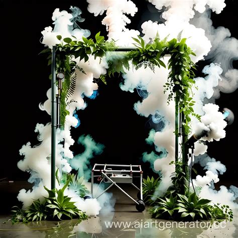 Enchanting GreeneryWrapped Metal Detector Frame with Smoke Effects | AI ...