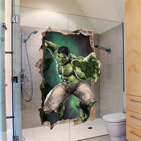 D Effekt Avengers Hulk Superhelden Wand Tattoo Kinderzimmer Etsy