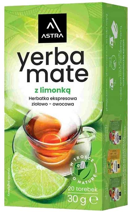 HERBATA ASTRA YERBA MATE Z LIMONKĄ 20 torebek 12843586533 Allegro pl