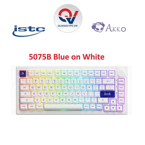 Bàn Phím Cơ AKKO 5075B Plus Blue On White Multi Modes RGB Hotswap