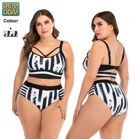 Swimsuit And Bikinis Swimsuit For Women Plus Sizes Sexy Swimwear Women Plus Size Stripe Bikini