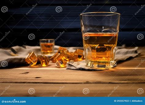 Spilled Hot Toddy On A Table With Glass Lying Sideways Stock Photo Image Of Table Spillage