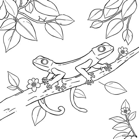 Gecko Printable Coloring Pages