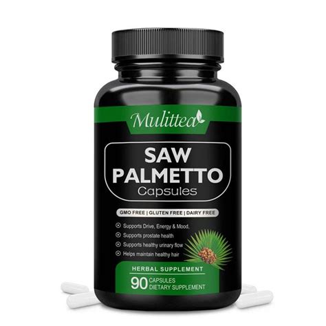 Saw Palmetto Supplement For Prostate Support Bladder Less Urination