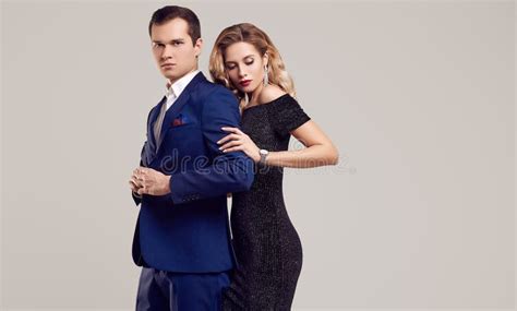 Sensual Beautiful Young Couple Dressed In Formal Clothes Stock Image Image Of Fashion Hugging