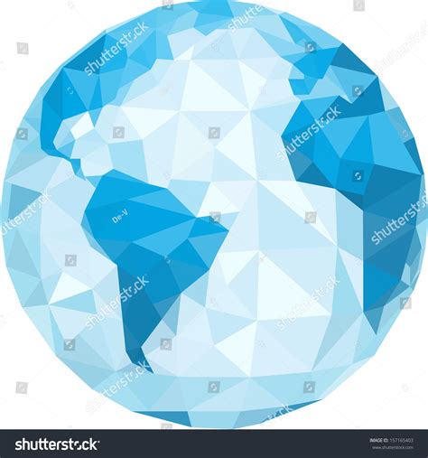 Polygonal Globe Vector Illustration Stock Vector Shutterstock