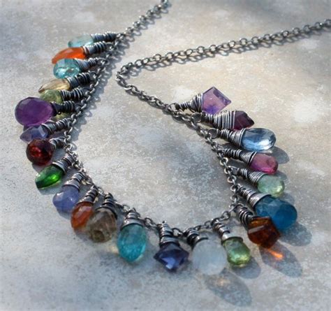 Sparkling Multi Gemstone Briolette Necklace