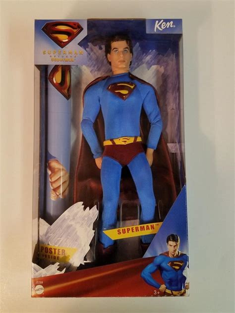 2005 Mattel Superman Returns Superman Ken Doll W Dc Comics Poster