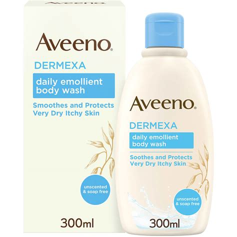 Aveeno Dermexa Emollient Body Wash 300ml Dermatologist Recommended Skincare Soothes Dry And