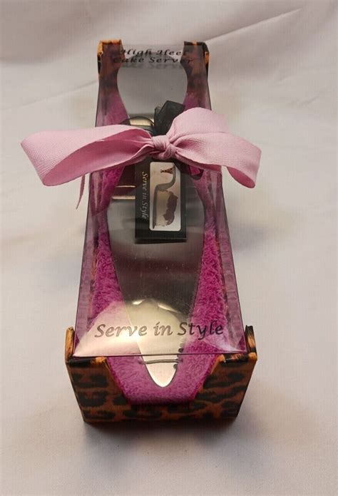 High Heel Cake Server Leopard Print Party Celebrate Fun Wild Eye