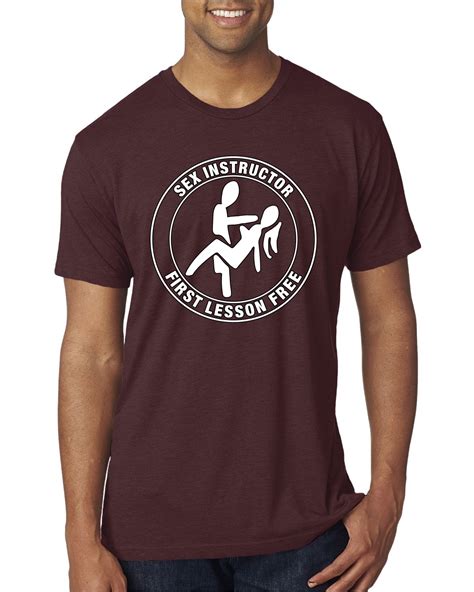 Sex Instructor First Lesson Free Humor Men Premium Tri Blend T Shirt Ebay