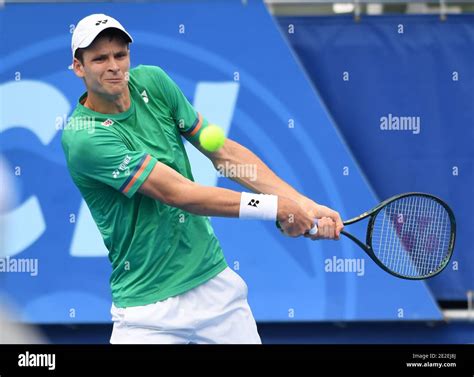 Delray Beach Florida Usa Th Jan Hubert Hurkacz Of Poland Vs