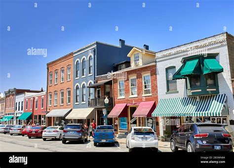 Old Storefronts On Main Street In The Historic Old Town Of Weston Mo