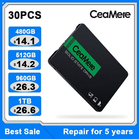 CeaMere 30PCS Sata3 Ssd 480GB 512GB 128GB 240GB 120GB 256GB Hdd 2.5 ...