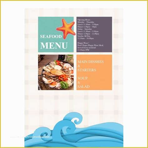 Free Publisher Menu Templates Of Seafood Restaurant Menu Template Word ...