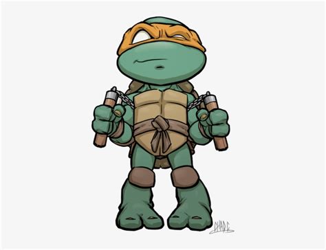 Chibi Mikey By Chadwick J Coleman - Ninja Turtle Drawing Michelangelo ...