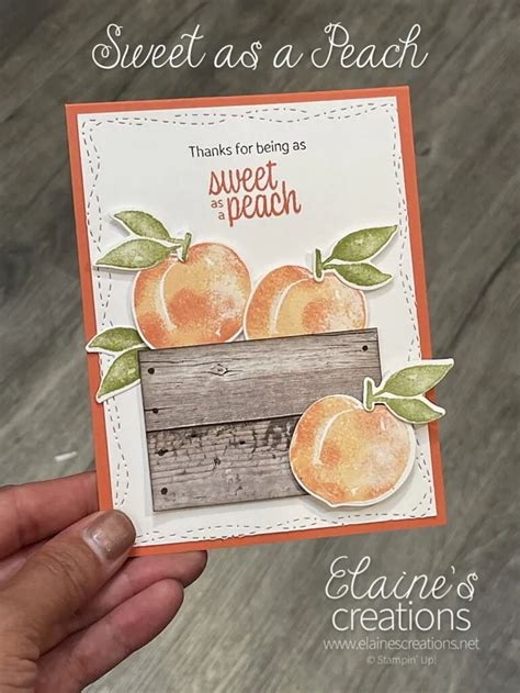 Sweet As A Peach In A Crate Card Elaine S Creations Independent