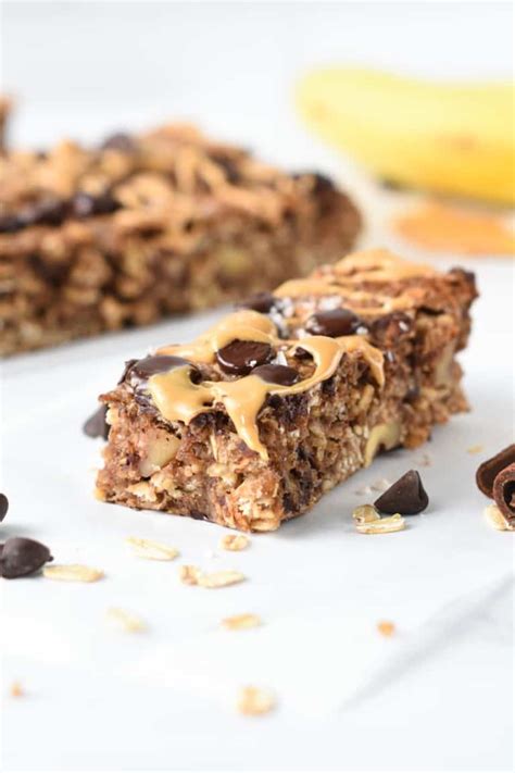 Peanut Butter Banana Oatmeal Bars The Conscious Plant Kitchen