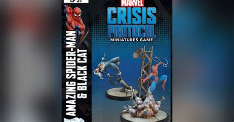 Marvel Crisis Protocol Amazing Spider Man Black Cat Board Game