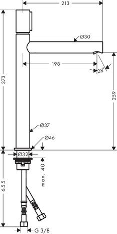 HG Waschtischmischer 260 Axor Uno Select Ohne Ablaufgarnitur BN