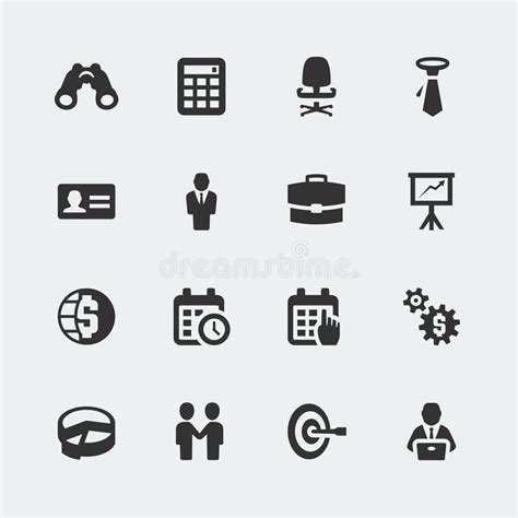 Business Finance Icons Set Stock Vector Illustration Of Internet