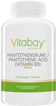 Vitabay Pantothens Ure Vitamin B Mg Kapseln Test Top