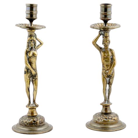 Pair Of Antique English Victorian Brass Candlesticks Circa 1880 For Sale At 1stdibs