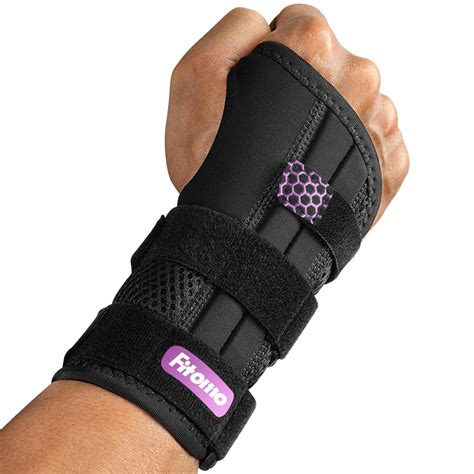 Fitomo Wrist Brace with 3 Metal Splints Soft Thumb Opening Hand Brace ...