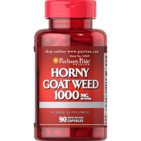 Horny Goat Weed By Puritan S Pride Exotic Herb For Men 1000mg 90