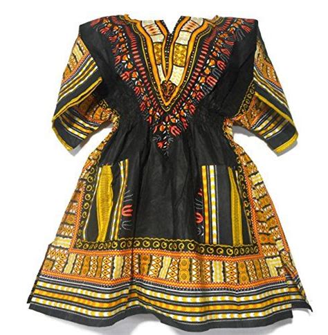 Womens Dashiki Shirt Elastic Waist Mini Dress Tribal Trad