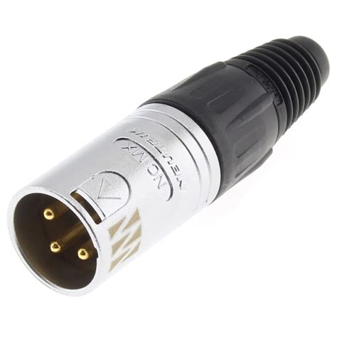 NEUTRIK NC3MX SOM Connecteur XLR Mâle 3 Pôles Plaqué Or Ø8mm Unité