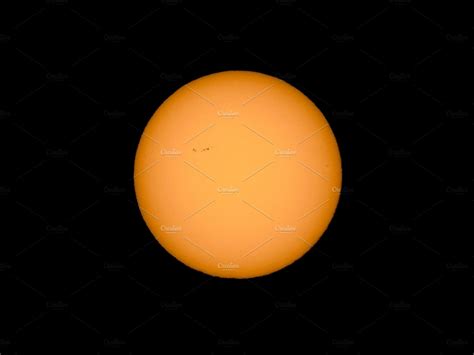 Sun with sunspots seen with telescope | Stock Photos ~ Creative Market