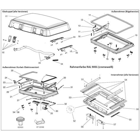 Dôme De Toit Dometic Midi Heki Style 700 X 500 Mm Rooflight Blanc Seitz