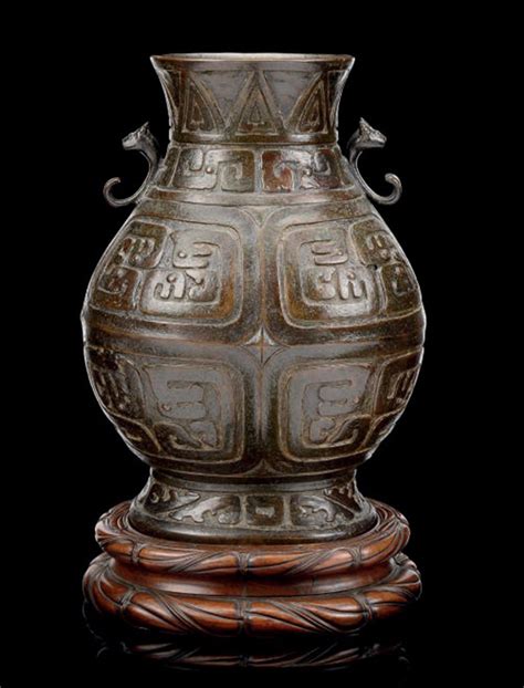 A Large Bronze Hu Vase Ming Dynasty Christie S